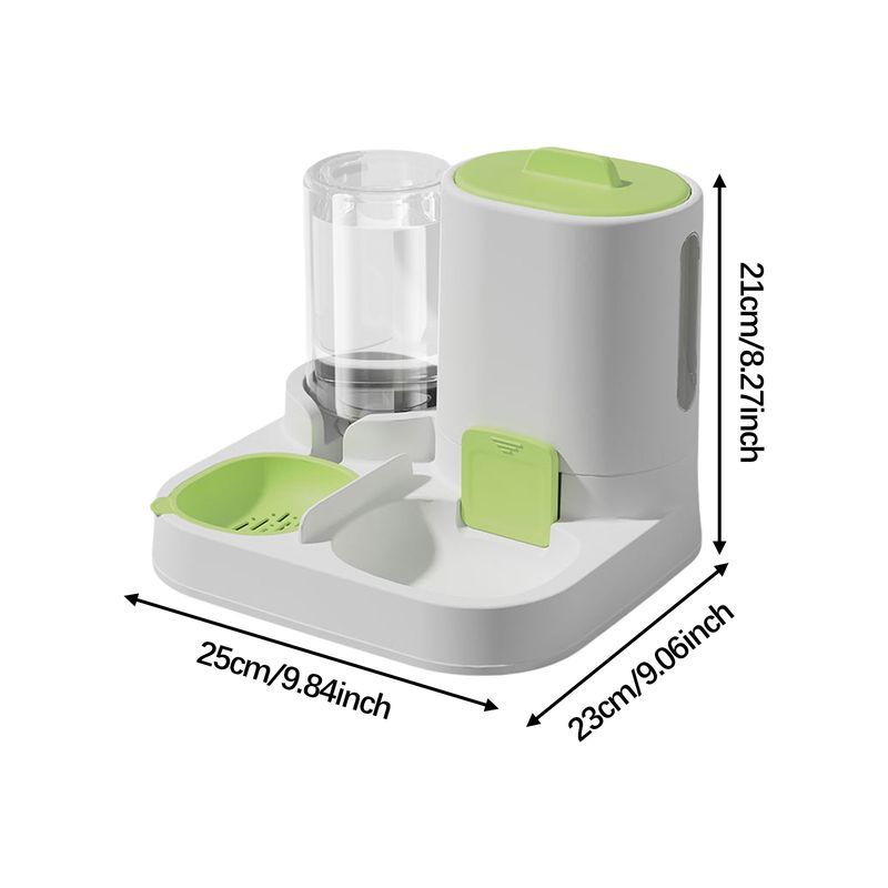 2-in-1 Auto Pet Feeder & Water Bowl, Removable For Easy Cleaning, Compact Food Station For Multiple Pets, Cats Or Small Dogs_voghion.com