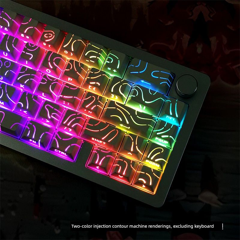 Heji Snake Al65 Nical-tastatur med tre modeller, fuld CNC-aluminium, Tuo RGB-lys, Bluetooth 2.4G trådløs, kablet, nederste lampe_voghion.com