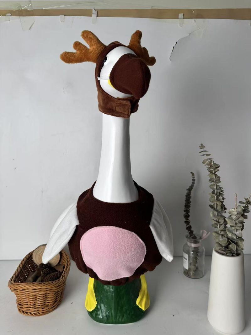 Nuevo conjunto de disfraz de Papá Noel para montar a caballo, 23 pulgadas, para porche, césped, decoración del Día del Ganso_voghion.com