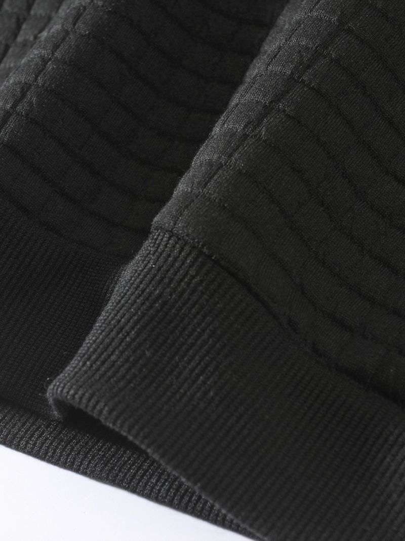 Slim-Fit Herren-Langarmshirt – Strukturiertes Micro-Check-Rundhals-Baselayer (220 g/m² Polyester) – Unifarbenes Freizeit-T-Shirt (S-XXXL)_voghion.com