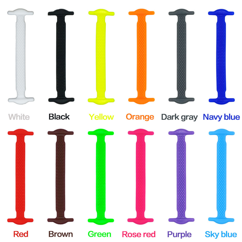 Silicone Elastic Shoelaces Special No Tie Shoelace Lacing Kids Adult Sneakers Quick Shoe Creative Lazy Rubber Lace_voghion.com