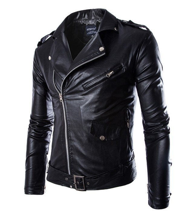 Herrenbekleidung Motorrad Schlanke Lederjacke Für Männer Lederjacke_voghion.com