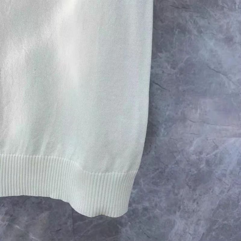 Männerkleeder Summer Kontrastfaarf mëll bequem reife Trend Mark gestrickte Poloshirt Männer Retro Revers Kuerzärm T-Shirt_voghion.com