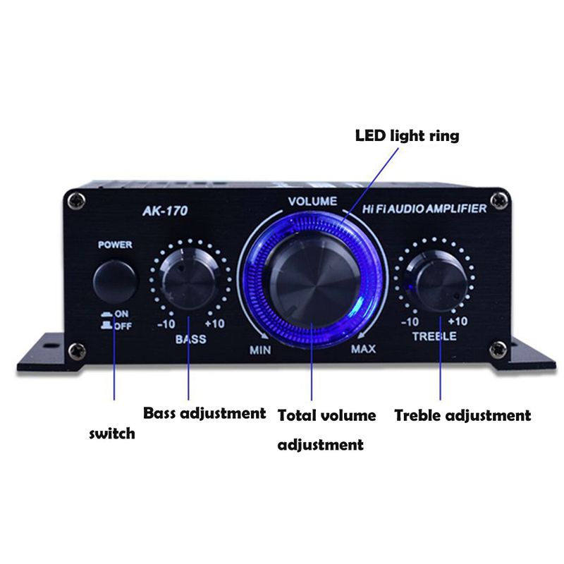 400W Professionele Home Amplifiers Audio Geen Bluetooth-compatibele versterker Subwooferversterker Home Theater Mini-versterker_voghion.com