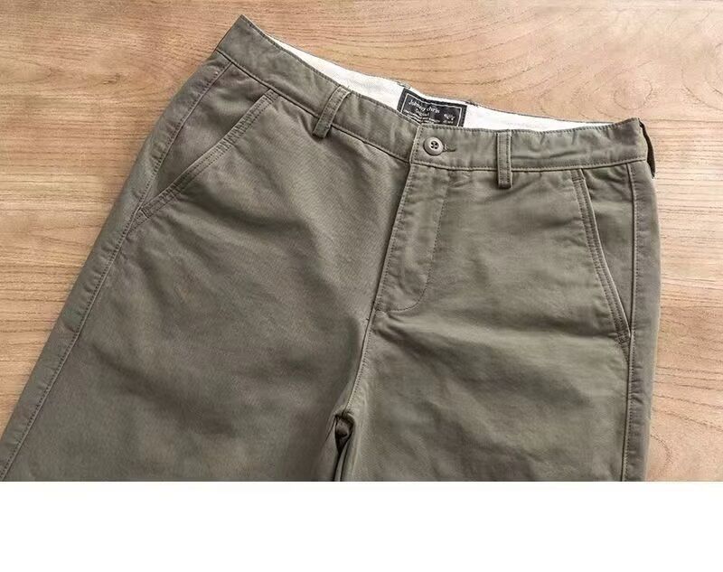 Herrenbekleidung Freizeit Arbeitsschutzhose Trend Gürtelhose Einfache Kleidung Arbeitskleidung Kleine gerade Herrenhose_voghion.com