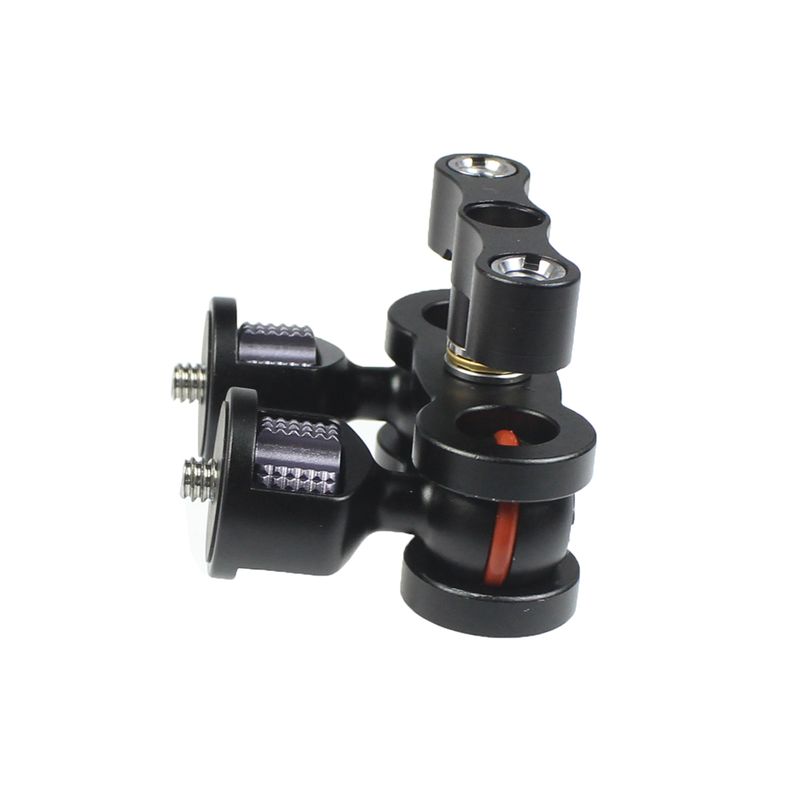 Soporte universal con brazo mágico de doble cabezal, tornillo de 1/4, ajustable 360° para monitor, LED, micrófono, flash, cámara DSLR._voghion.com