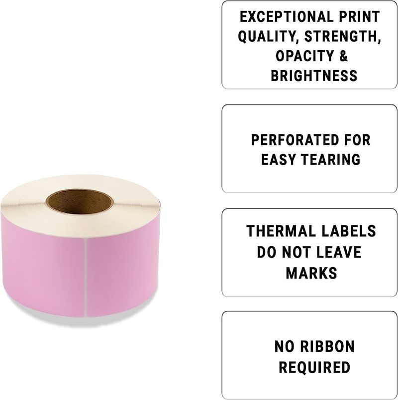 4000 Pack of Purple Thermal Transfer Labels 4" x 6" with 3" Core. Perforated Thermal Shipping Label. Self-Adhesive Rolls. Mailing Postage Printing Rol_voghion.com