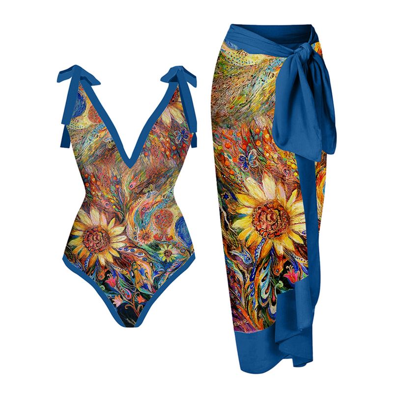 Abbigliamento da donna Nuovo costume da bagno da donna con stampa multicolore, personalità, moda, vita alta, bikini set_voghion.com