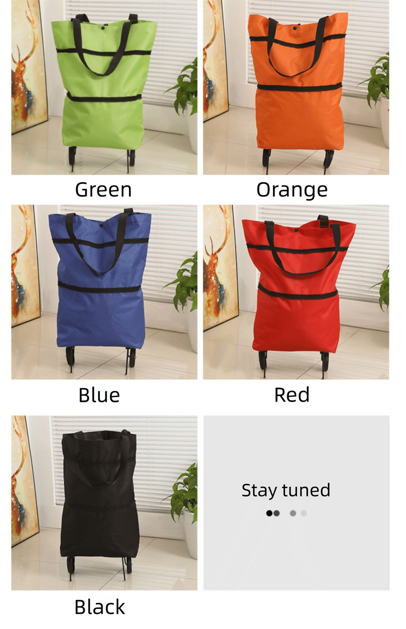 Tragbarer, faltbarer Einkaufswagen, leicht, mit Rädern, für den Heimgebrauch, Paketabholung, Handwagen, kleiner Trolley_voghion.com