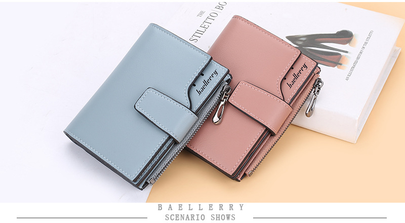 Neue Mode für den Alltag, vielseitige kurze Damen-Geldbörse, koreanische Ausgabe, Multi-Karten-Reißverschluss, Schnalle, Null-Geldbörse, Geldbeutel, Geldbeutel, Geldbeutel, Mädchen_voghion.com
