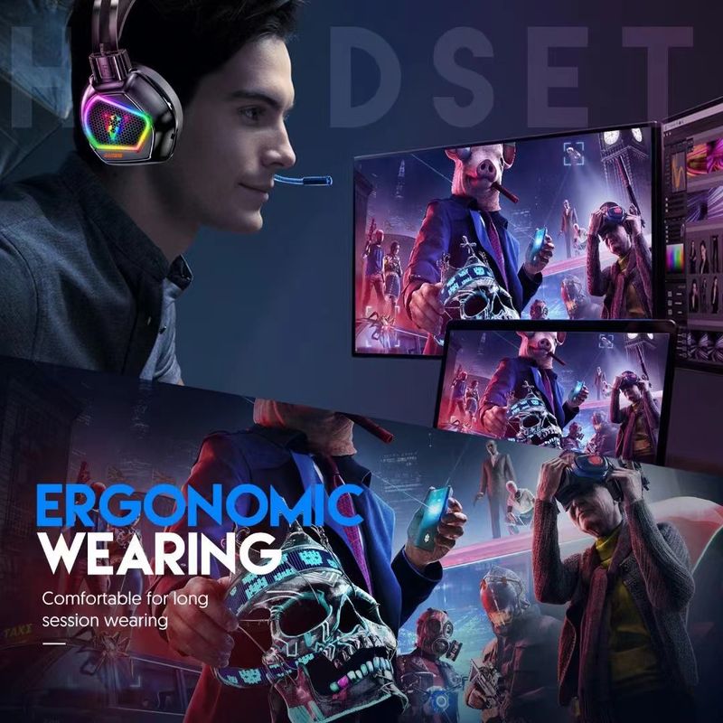 G601 Gaming-oortelefoons Internetcafé gaming USB-headset voor pc-computer Gaming-headset_voghion.com