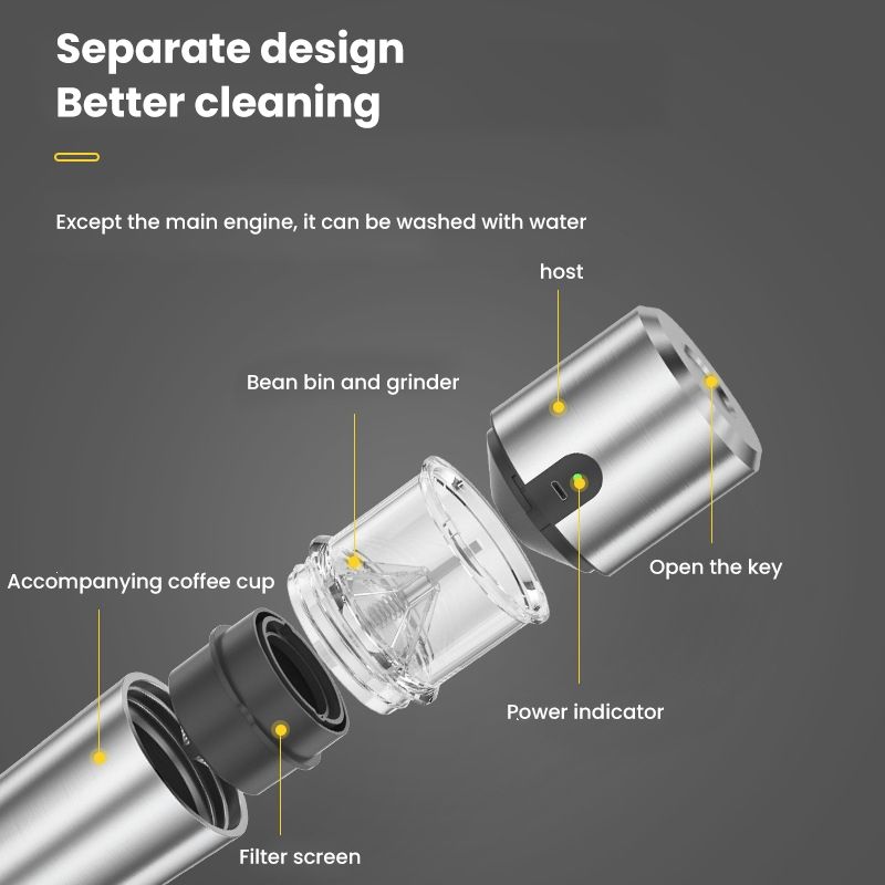 Mini kafijas dzirnaviņas USB uzlāde Nerūsējošā tērauda Elektriskā dzirnaviņas Mašīna Rieksti Pupiņas Garšvielas Graudi Pipari Pipari Malšanas Virtuves Instrumenti_voghion.com
