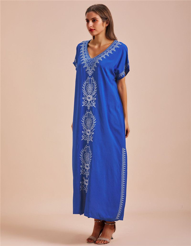 popolare copricostume da spiaggia ricamato in rayon da donna, stile abito ricamato, camicia di protezione solare per bikini al mare, 20 colori_voghion.com
