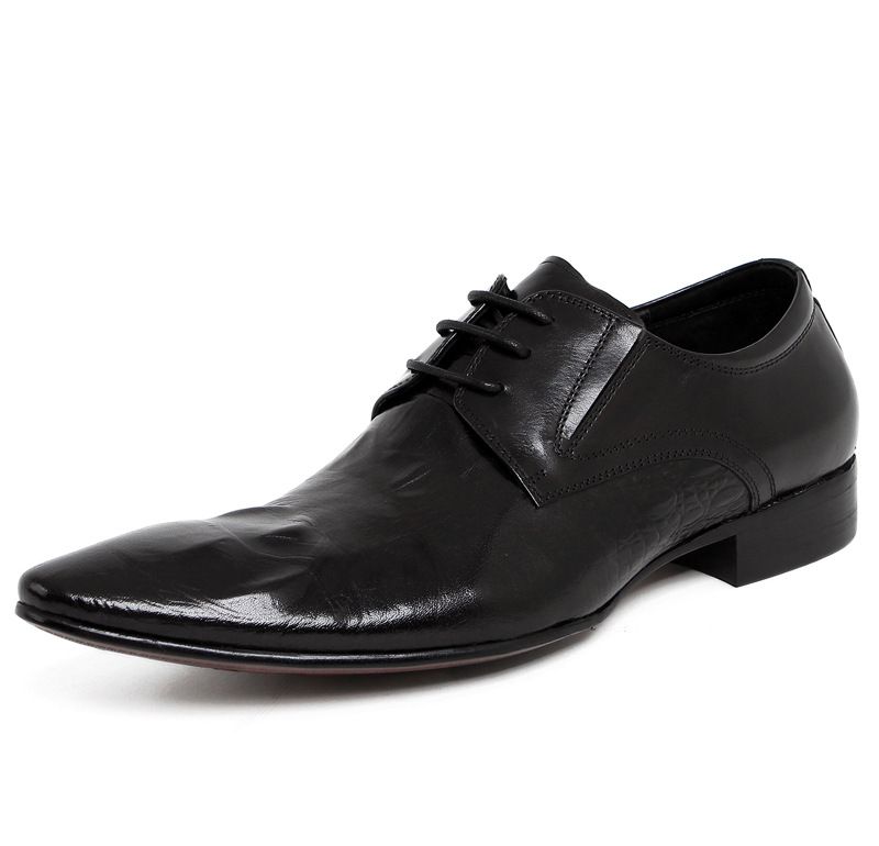Regal Footwear European Style New Business Casual Men's British Pointed Toe Formal Leather Breathable Single Crocodile Pattern Shoes_voghion.com