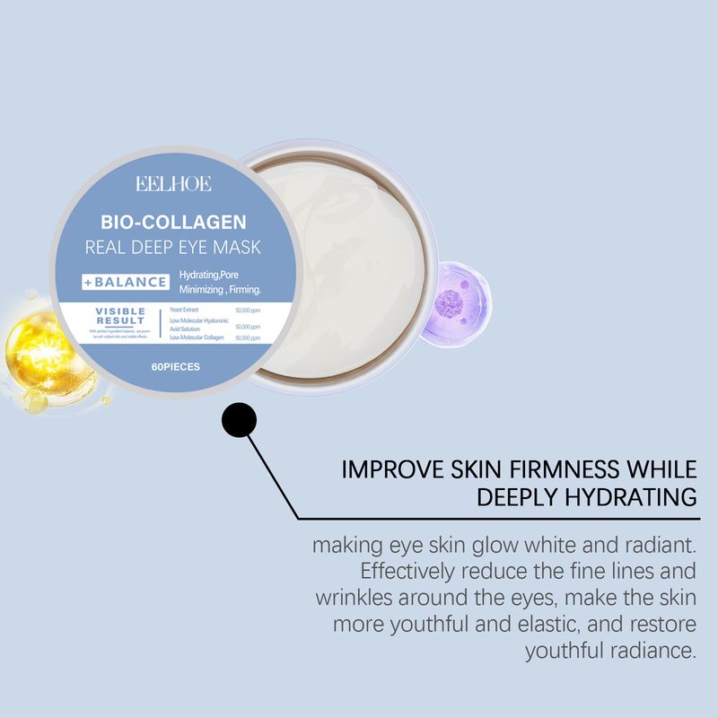 EELHOE Collagen Eye Mask, Skin Moisturizing And Hydrating Patch Skin Care Eye Mask_voghion.com