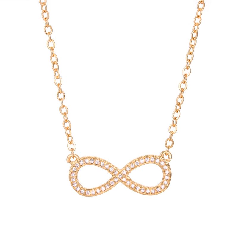 3-teiliges Schmuckset für Damen, elegantes Armband-, Ohrstecker- und Halskettenset mit Unendlichkeitssymbol und Zirkonia_voghion.com