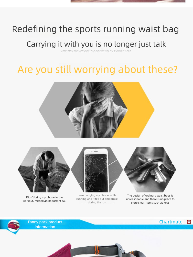 Multifunktionale, wasserdichte und diebstahlsichere Lauf-Hüfttasche mit eng anliegendem Sitz für Mobiltelefone, klein, für Damen und Herren, Outdoor- und Freizeitaktivitäten_voghion.com