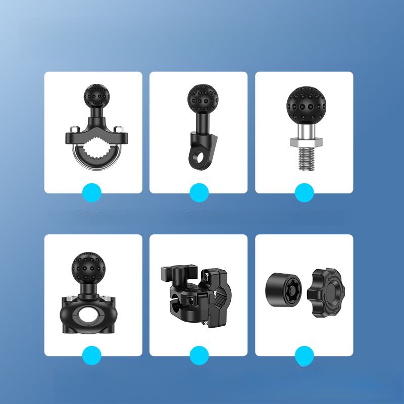 Motorcycle Three-Claw Fixed Electric Bike Clip Wired Charging Riding Phone Holder Rotatable_voghion.com