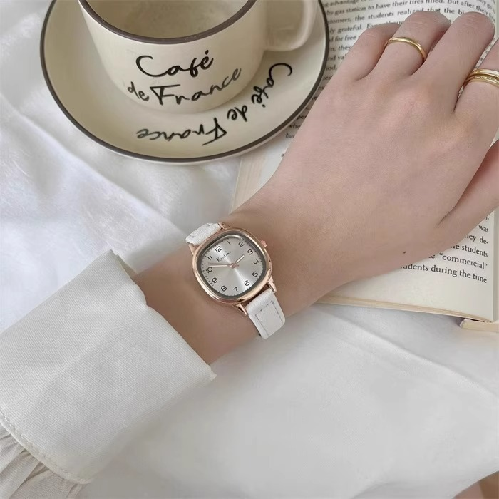 2024 new niche digital scale leather strap women, simple and stylish quartz watch for women_voghion.com