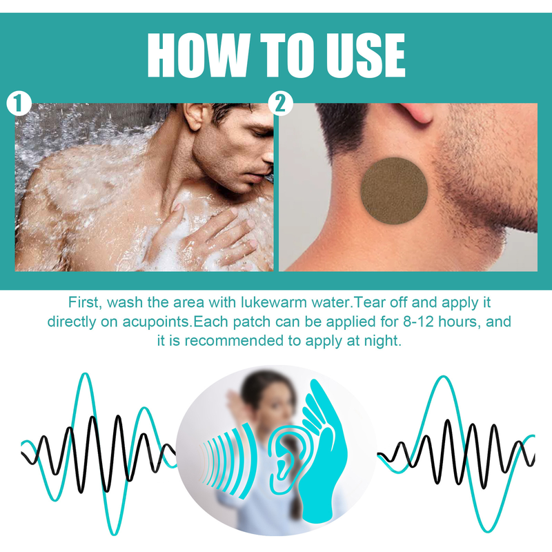EELHOE Tinnitus Discomforts, Ear Health Alleviates Head Care Acupoint Patch_voghion.com