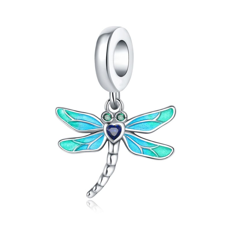 Women's Jewelry Insect Dragonfly Butterfly Firefly Charm Pendant Beads Jewelry With Bracelet Pieces White Copper Plated Silver_voghion.com
