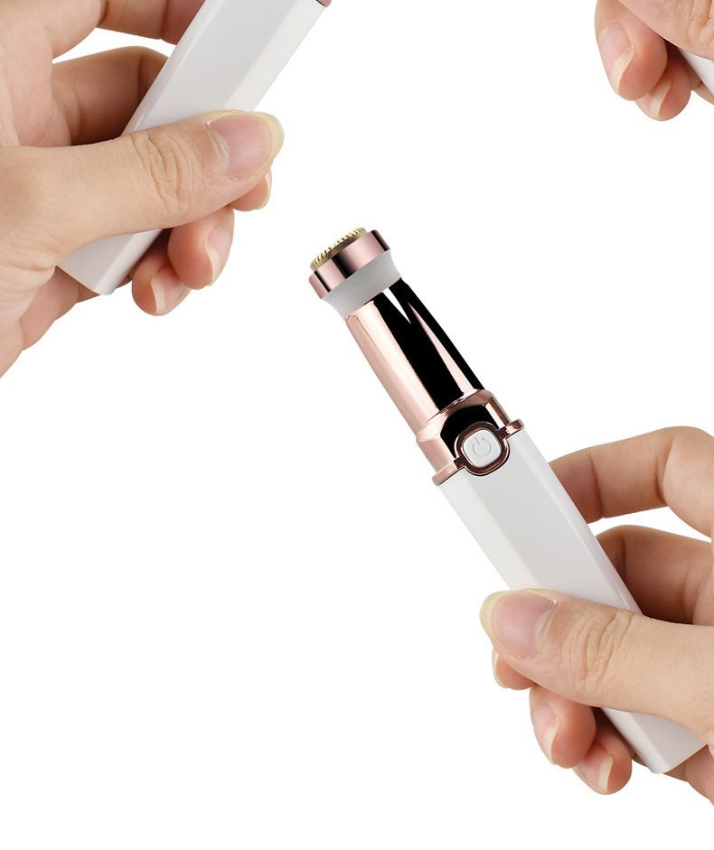 Nuovo rasoio elettrico per sopracciglia 2 in 1 per donna, mini rasoio per il viso e rifinitore per rossetto_voghion.com
