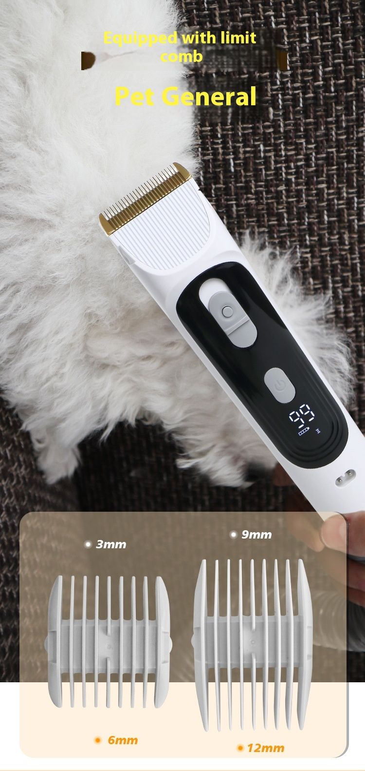 Mairui Pet Tagliacapelli elettrico multifunzione per cani e gatti, pettine cinque in uno, assorbe i peli caldi_voghion.com