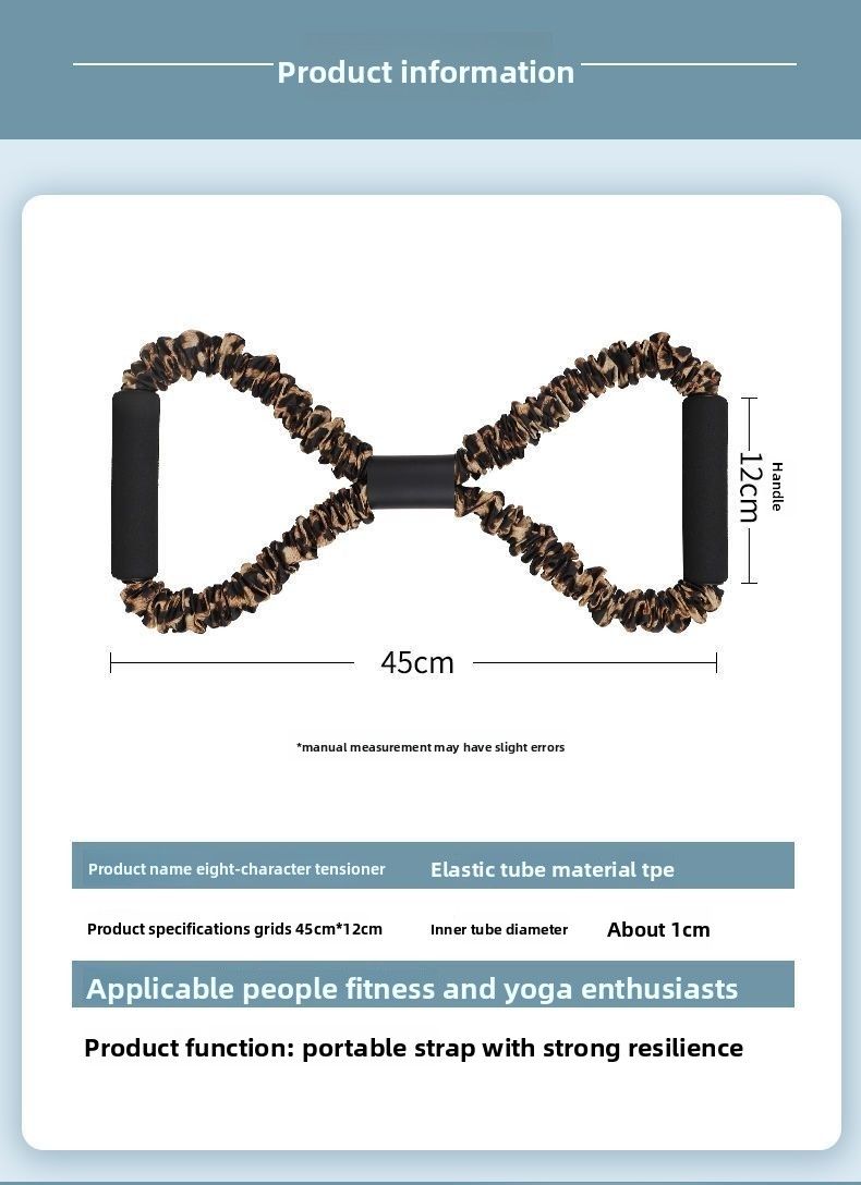 Fascia elastica per yoga a forma di 8, corda per esercizi di resistenza per la casa, per aprire le spalle, perdere peso e dimagrire le gambe._voghion.com