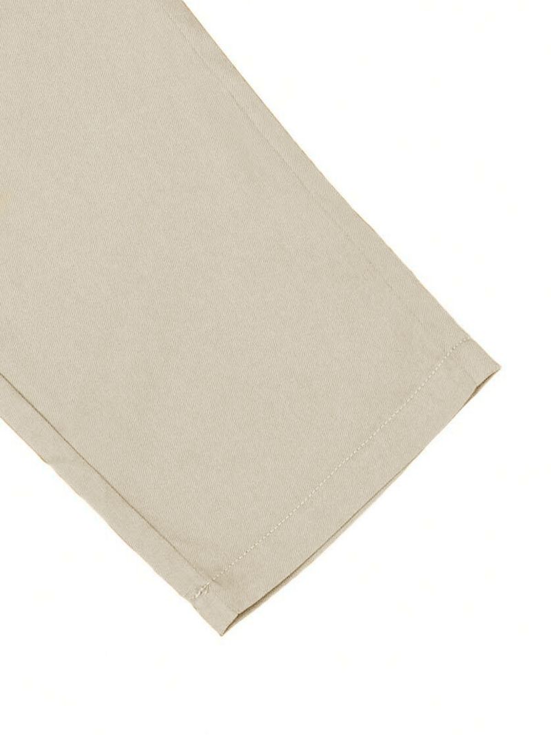 Ubrania męskie Slim Fit Leather Label Nine Point Pants Jednokolorowe spodnie casualowe z kieszeniami_voghion.com