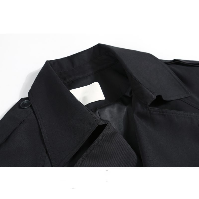 Trench da donna versatile e alla moda, di media lunghezza, vestibilità ampia, piccolo, trendy per la primavera e l'autunno_voghion.com
