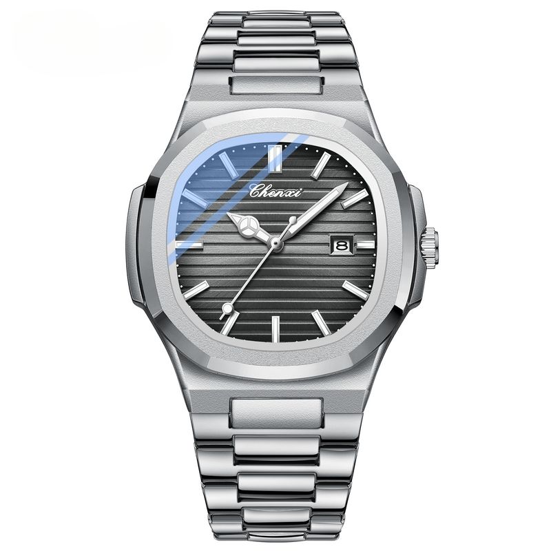 Steel Belt Watch Couple Luminous Waterproof Fashion Business Calendar Men And Women Quartz Watch Daily Commute Leisure Birthday Valentine's Day Gift_voghion.com