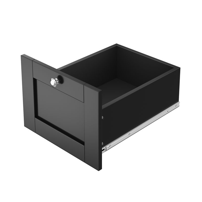 Mobiler Küchentisch Eichenholz, Klappbar, 3 Schubladen, Handtuchhalter 135x90cm_voghion.com