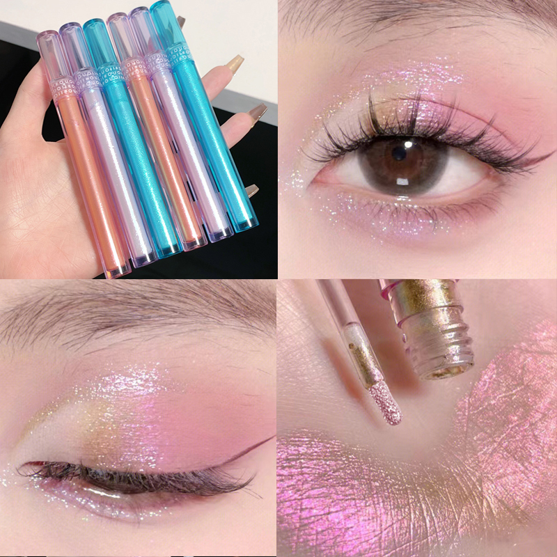 Flüssiger Glitzer-Pailletten-Lidschatten-Stick, wasserfest, perlmuttartiger Eyeliner, Glitzer-Pailletten-Stift, Highlighter-Auge, C_voghion.com