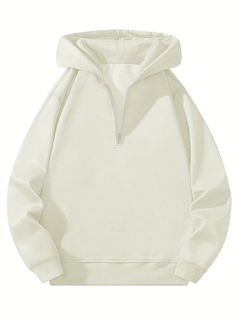 Herrenbekleidung Kapuzenpullover Herren Frühling und Herbst Übergröße Trendy Marke Einfarbig Einfache Dicke Jacke Tops_voghion.com