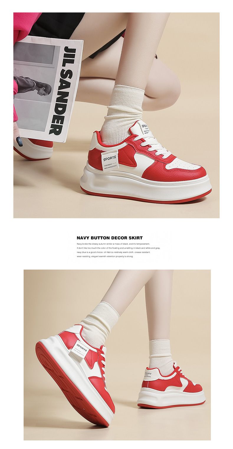 Versatile Little White per le donne 2024 Primavera Nuovo Tempo libero Street Shoot Student Board Single Edizione coreana Instagram_voghion.com