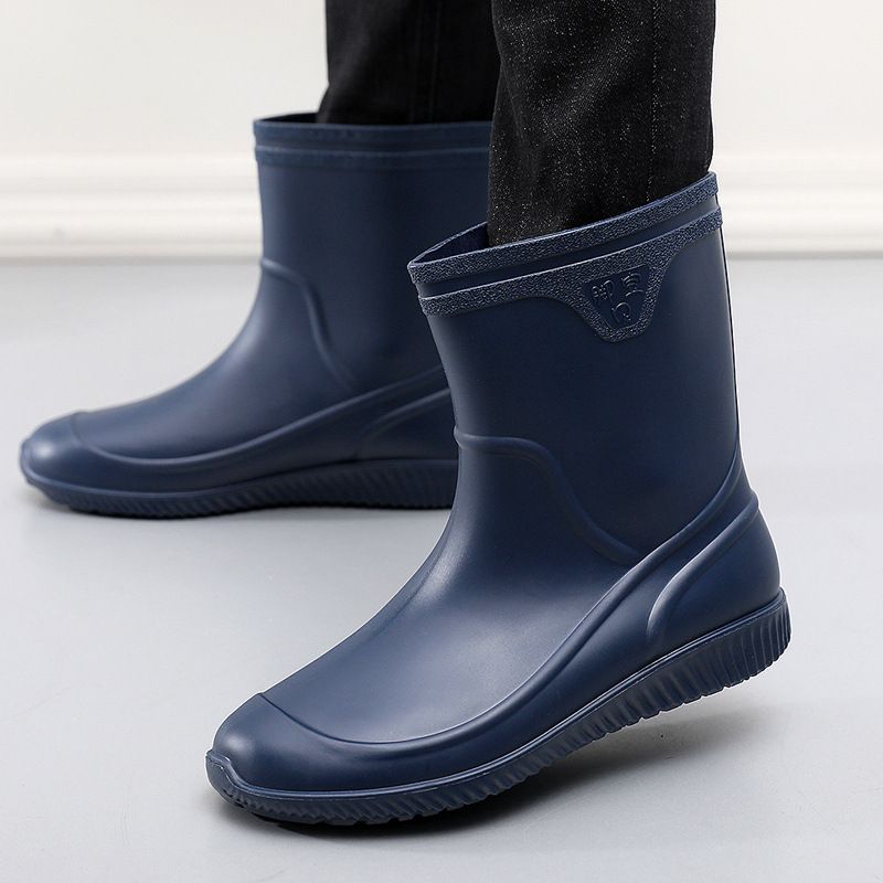 Herren Gummistiefel Wasserdicht Regenstiefel Angeln Galoschs Mann Küchenschuhe Ölbeständige rutschfeste Arbeitsstiefel Schuhe_voghion.com