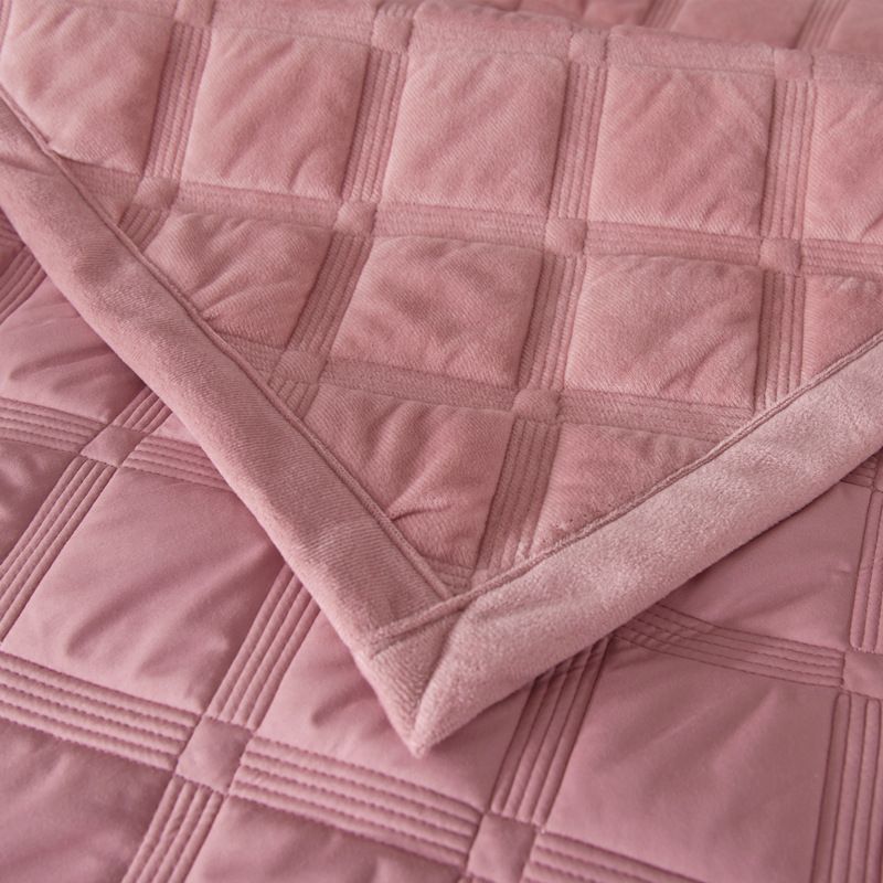 Extra Thick Crystal Fleece Quilted Bedspread - 2.2m Winter Warm Tatami Bedding (Dual Use As Cover & Mattress Pad)_voghion.com