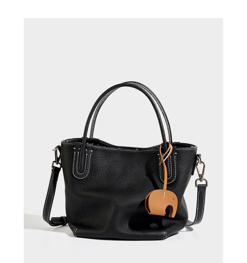 Sommermode Echtleder Eimer Tasche Nische Erste Schicht Rindsleder Retro Eine Schulter Crossbody Handheld Gemüse Korb Tasche_voghion.com