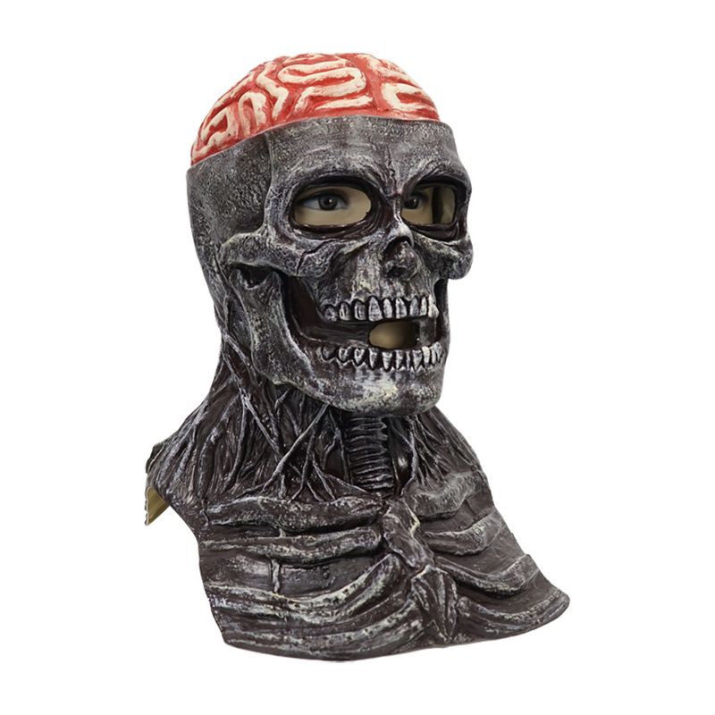 Máscara de calavera de látex para Halloween, divertida, espeluznante y aterradora._voghion.com