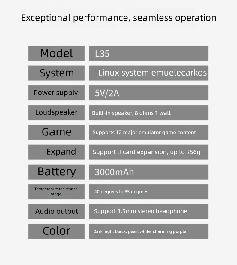 2025 New Private Model L35 Handheld Game Console Portable Arcade 3.5inch HD Screen_voghion.com