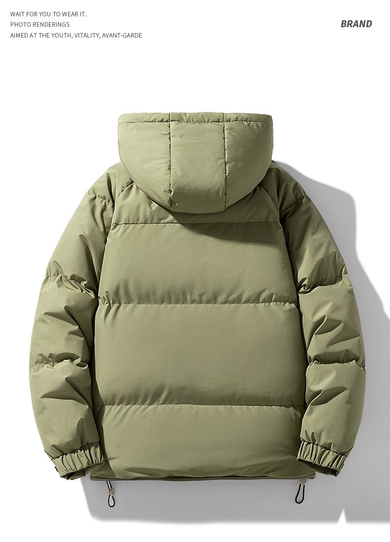 Men's Oversized Workwear Down Jacket - 900 Fill Power White Duck Feather, Plus Size Winter Coat For Big & Tall, Hooded_voghion.com