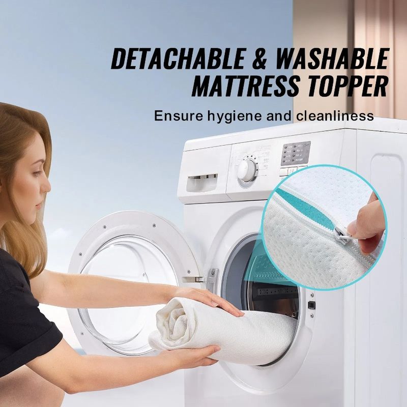 Materasso Memory Lavabile Topper Spessore Queen Morbido Staccabile 3 Schiuma E_voghion.com