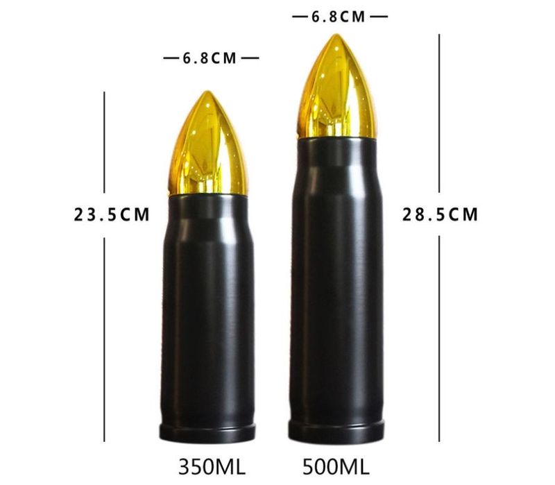 Vacuum Stainless Steel Insulated Double-Layer Bullet Rocket Portable Creative Department Store Gift Cannonball Water Cup_voghion.com