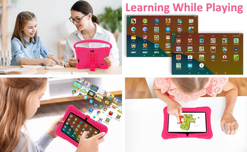 10-Zoll-Tablet-PC für Kinder, Touchscreen, Animation, Android 10, GPS, WiFi vorinstalliert, mit Lern-Apps_voghion.com