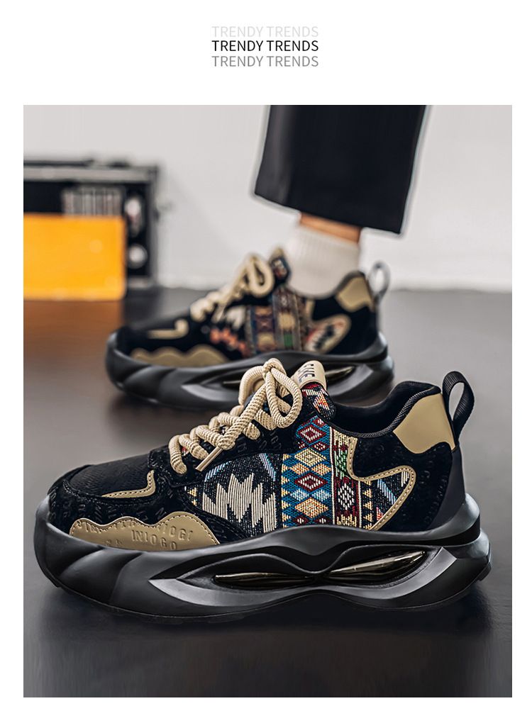 Chaussures en toile pour hommes, polyvalentes, tendance, décontractées, semelles épaisses, antidérapantes, pour sports de plein air, augmentant la taille, 2025_voghion.com
