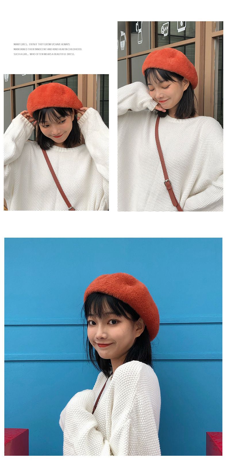 Cappello basco alla moda da donna, invernale, caldo, in misto lana, morbido e lavorato a maglia, design asimmetrico, casual chic, per autunno e inverno, grazioso cappello a forma di bocciolo_voghion.com