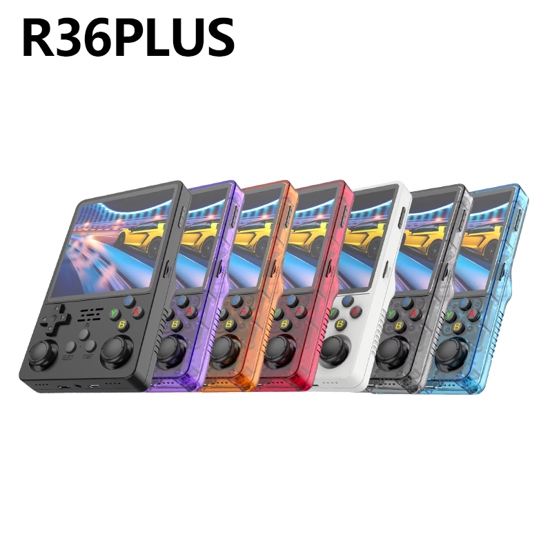 R36S Plus Handheld Console IPS Screen R3664GB 3500mAh Dual Joystick Wireless Arcade Nostalgic PSP Game Model_voghion.com