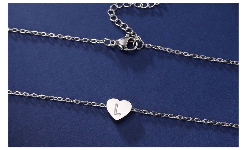 Cazador Halsketten mit Herz-Anhänger aus Edelstahl mit Anfangsbuchstaben für Frauen, Halsband, Kette, Schmuck, Geburtstagsgeschenke, Kpop-Trend_voghion.com