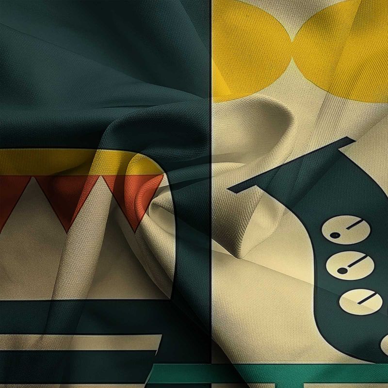 2025 Spring Summer Men Shirt Set Geometry Print Fashion Abstract Two Piece Set Mens Cat Lightweight Party Long Sleeves Suit Casu_voghion.com