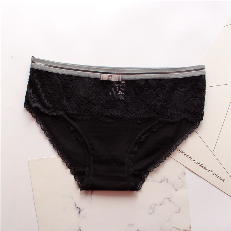 New2024 New cotton couple underwear with men's flat angle women's triangle lace for comfort and breathability _voghion.com